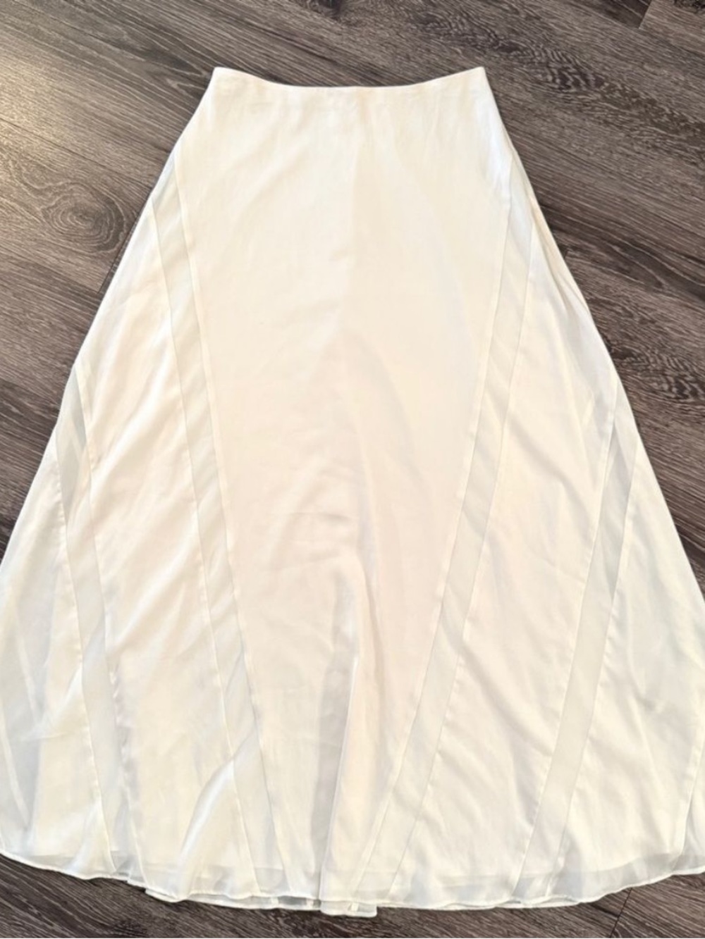 Ann Taylor Cream Maxi A-Line Skirt
